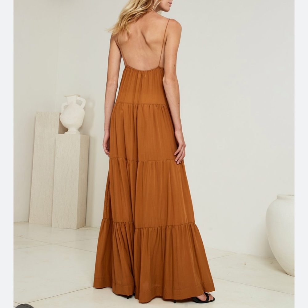 S/W/F Shirred Maxi Dress In Cabin - Picture 3 of 8